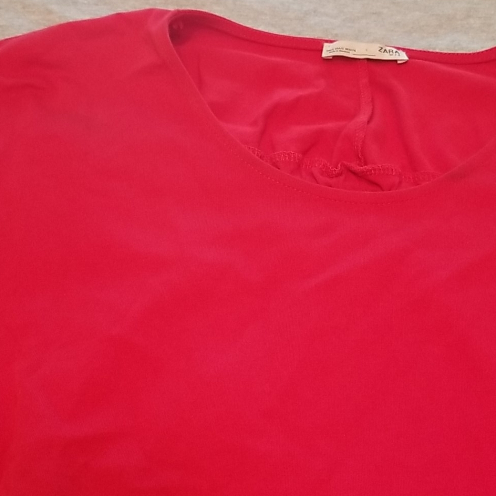 Size M Zara Toggle Sleeve Dolman Top - Picture 4 of 6